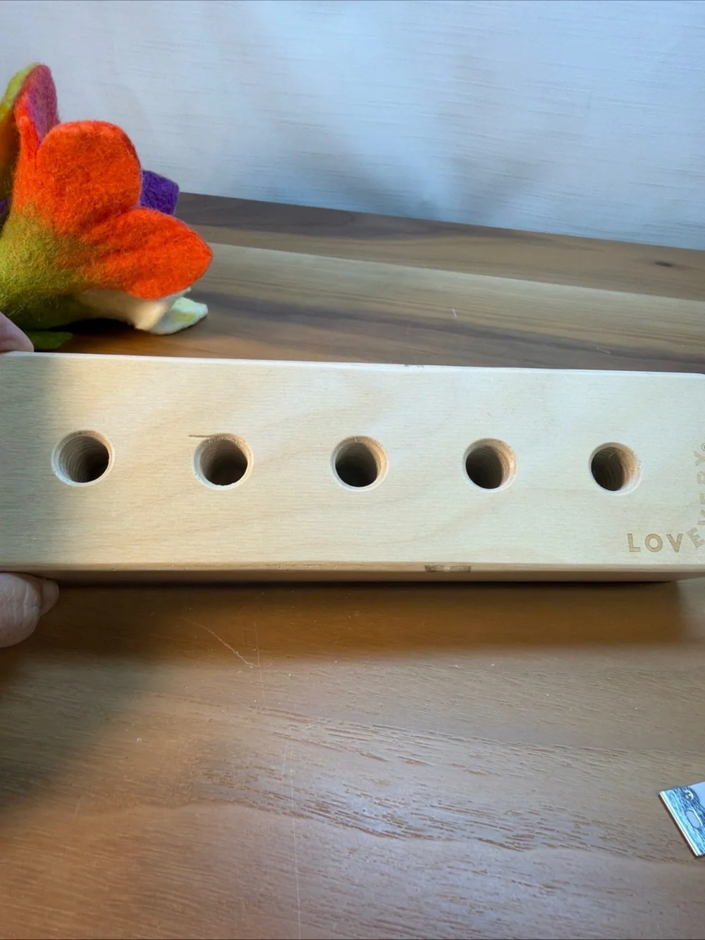 Lovevery Felt Flowers In A Row w/Wood Stand The Helper Play Kit Montessori Toy
